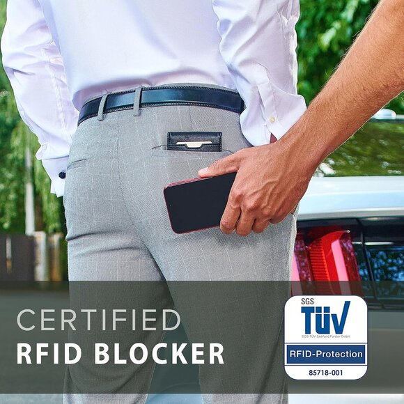 Money Clip RIO Mens Black Wallets slim Front Pocket RFID Blocking Card Holder - Picture 9 of 10